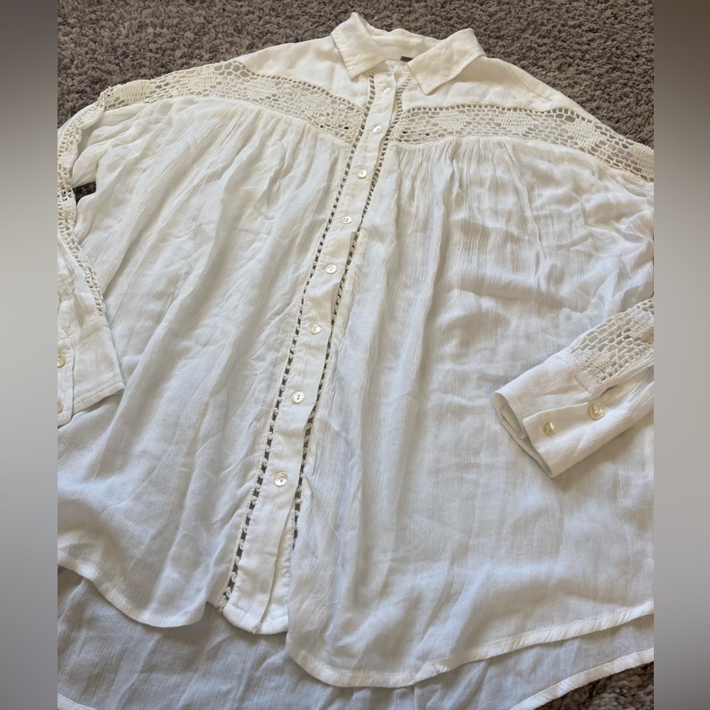 Free people white button down